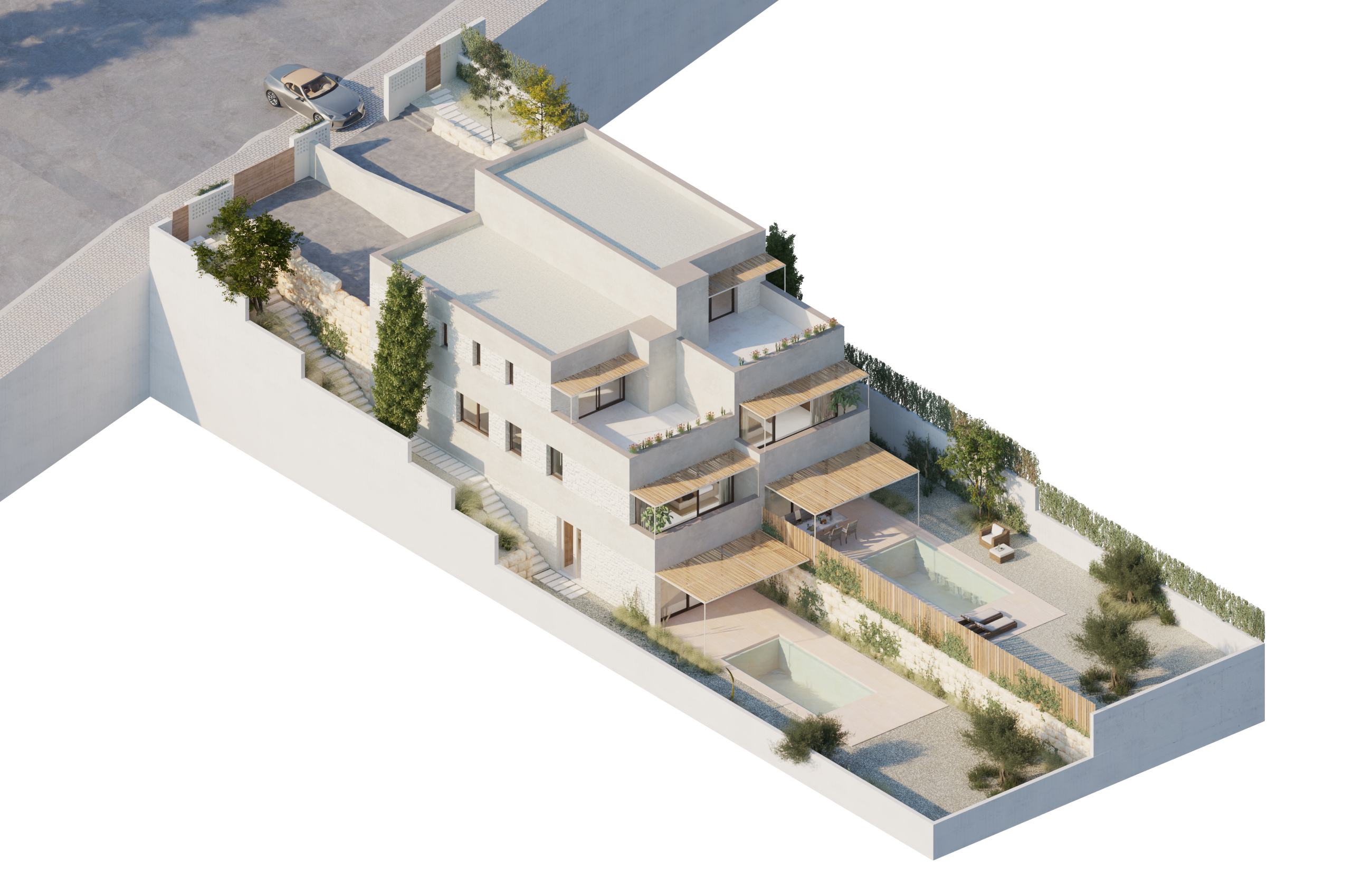 Tarraco Homes - Vista axonométrica