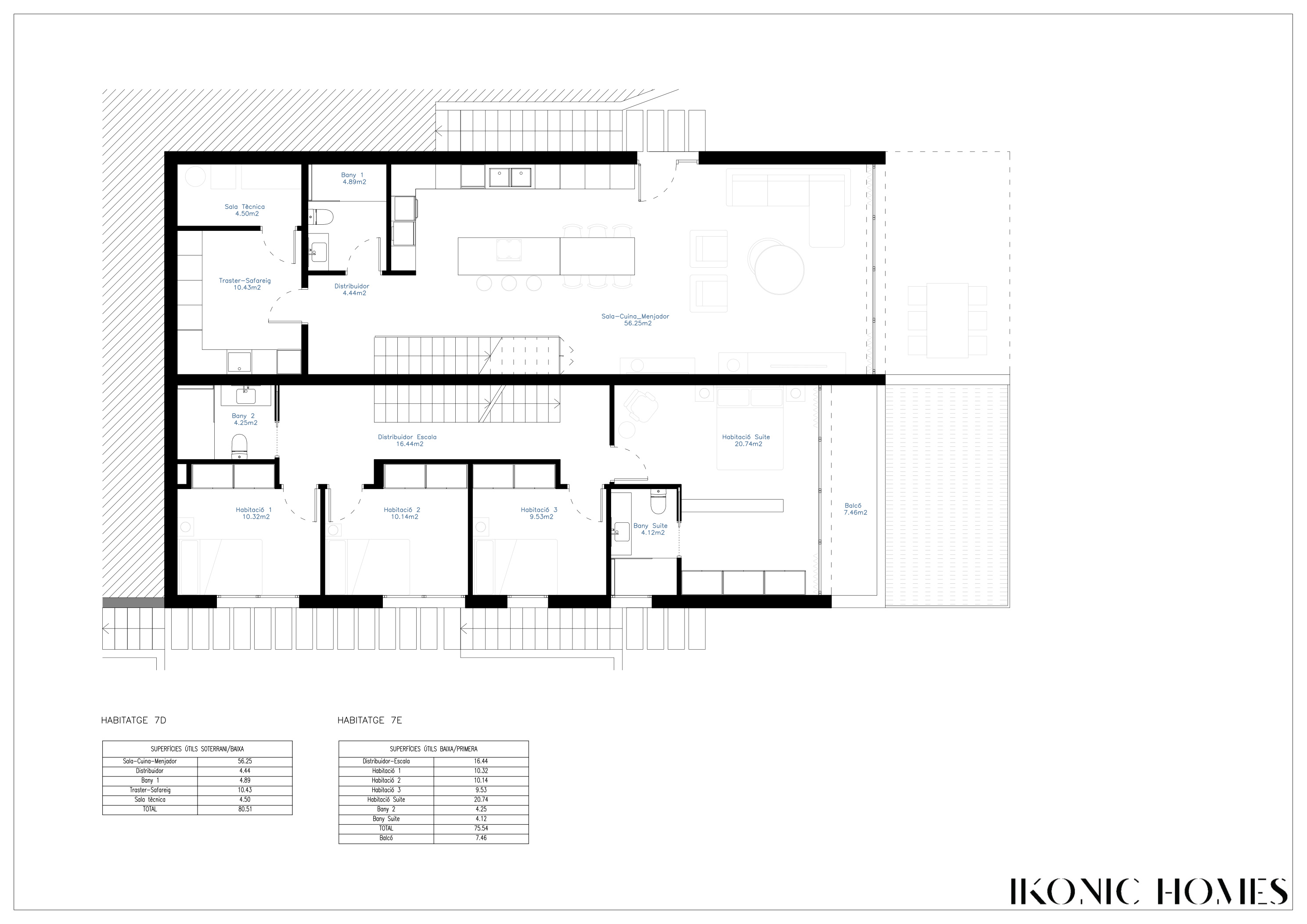 Plano planta piso vivienda 7d