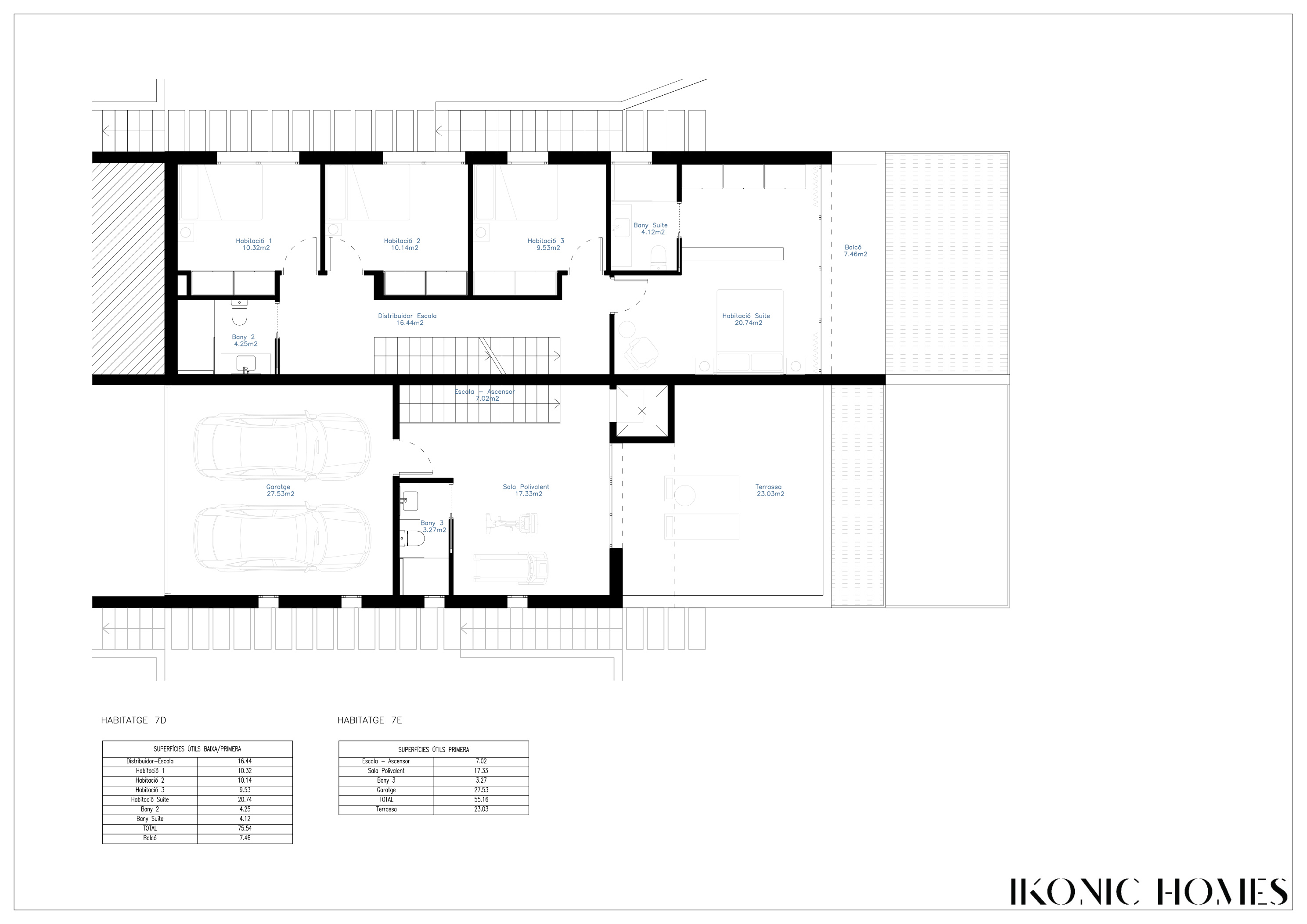 Plano planta piso vivienda 7e