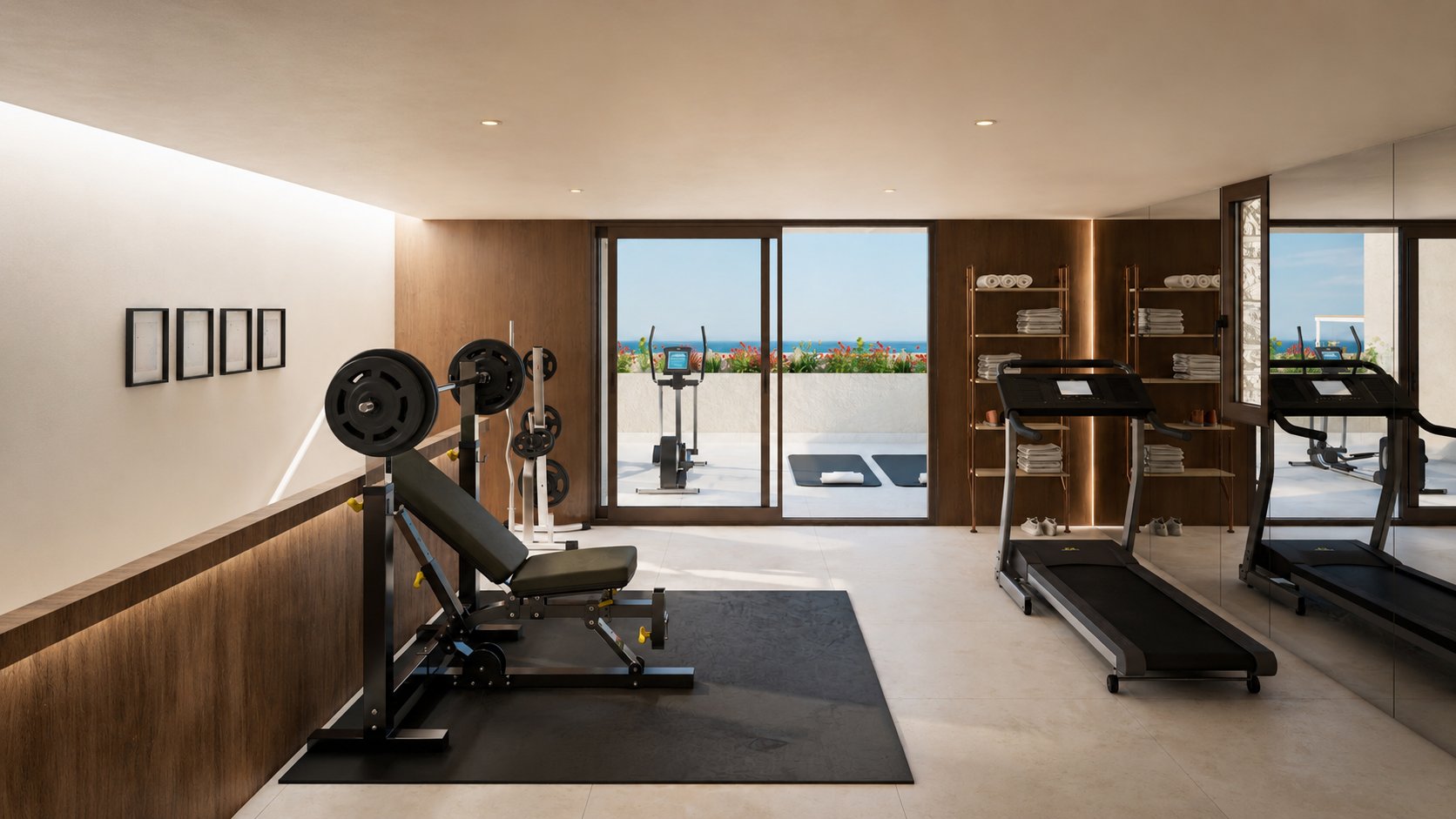 Tarraco Homes - Gimnasio con salida a terraza