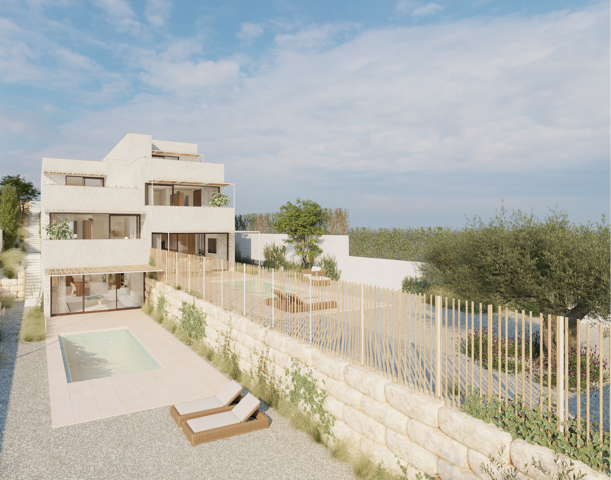 vivienda de obra nueva en Teià con jardín privado