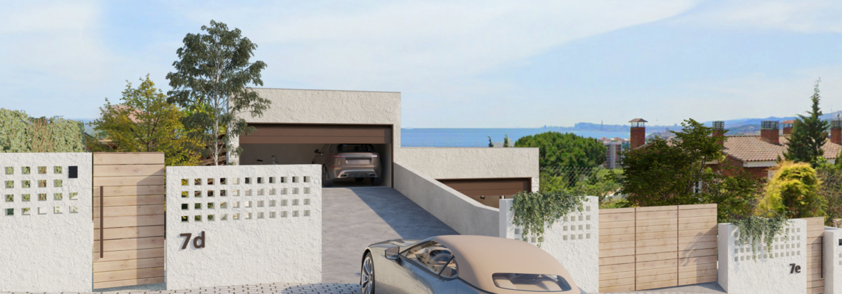 obra nueva en Teià fachada integrada