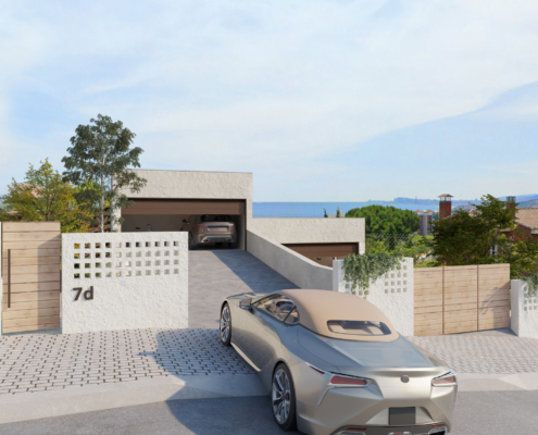 obra nueva en Teià fachada integrada