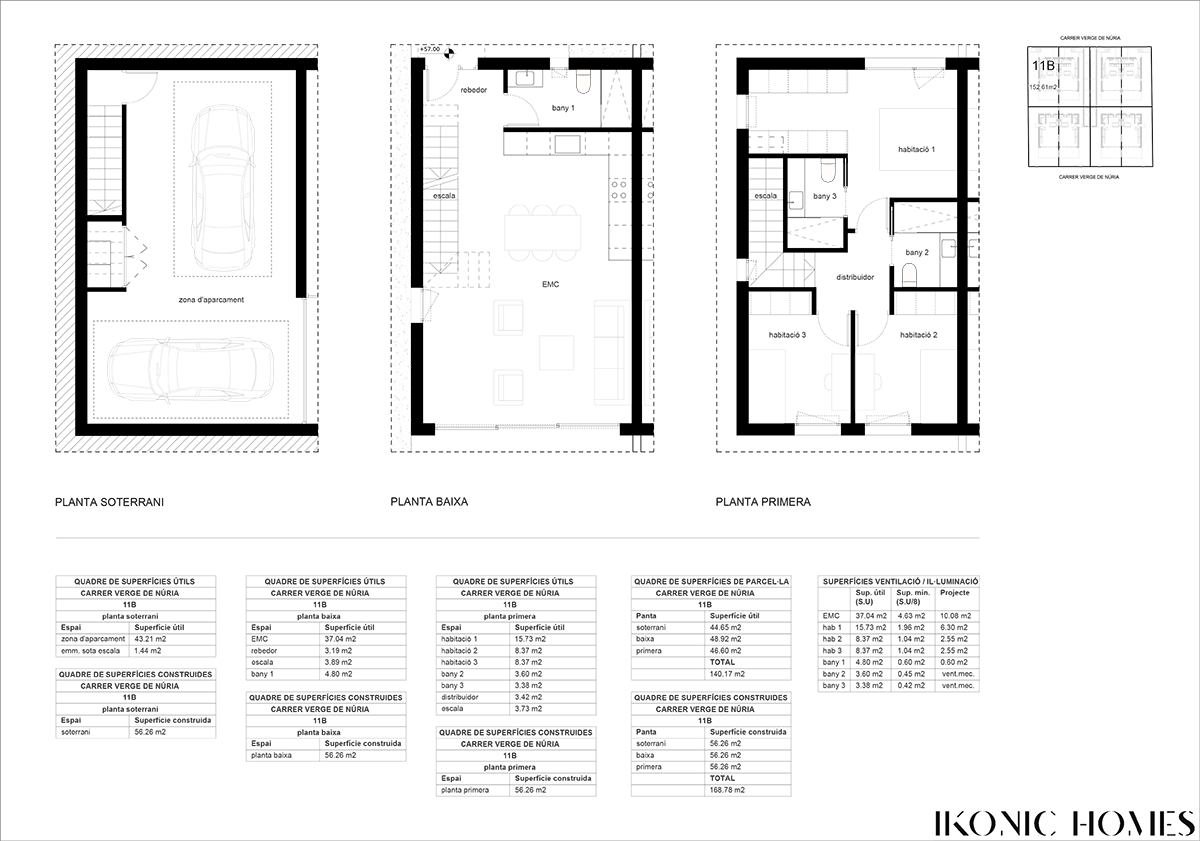 Sant Jordi Homes - distribución interior en vivienda unifamiliar en Sant Fost