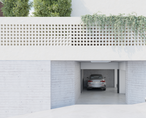 obra nueva en Sant Fost fachada Sant Jordi Homes